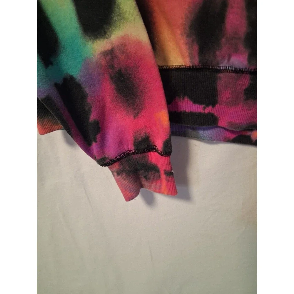 Justice Girls Tie-Dye Pullover Hoodie, Multicolor Fleece Polyester, L
